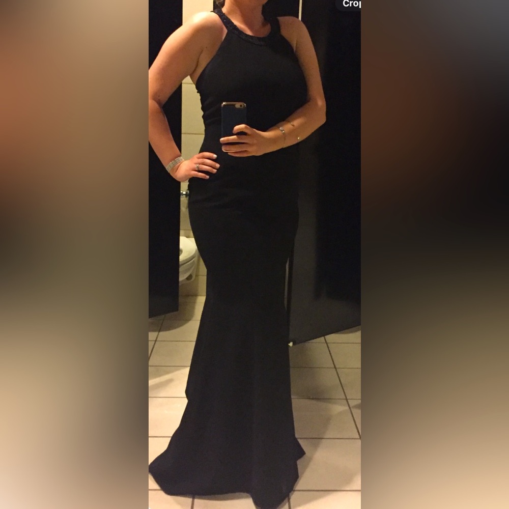 Carmen Marc Valvo Black long gown